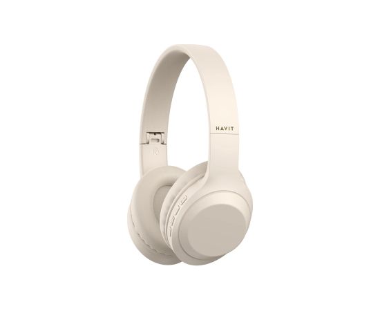 Havit H628BT - wireless on-ear headphones, beige Austiņas