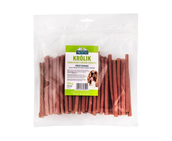 PETITTO Soft rabbit fingers - dog treat - 500g Suņu barība