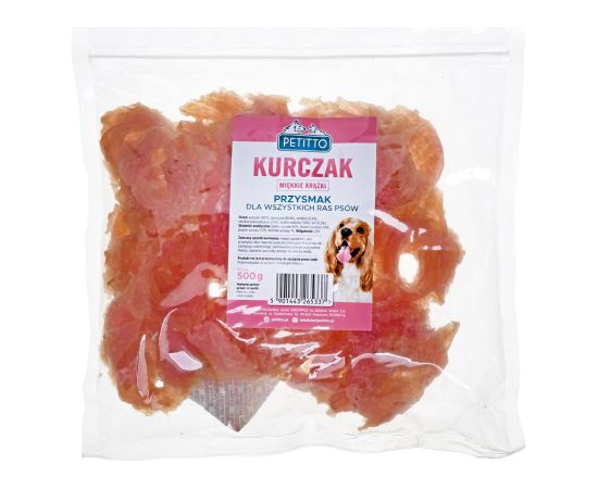 PETITTO Soft chicken rings - dog treat - 500 g Suņu barība