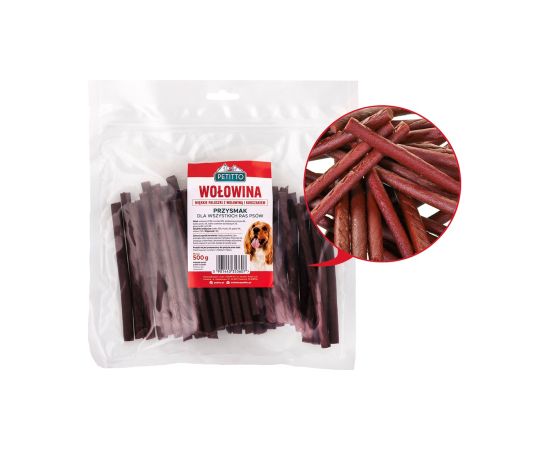 PETITTO Soft beef sticks - dog treat - 500g Suņu barība