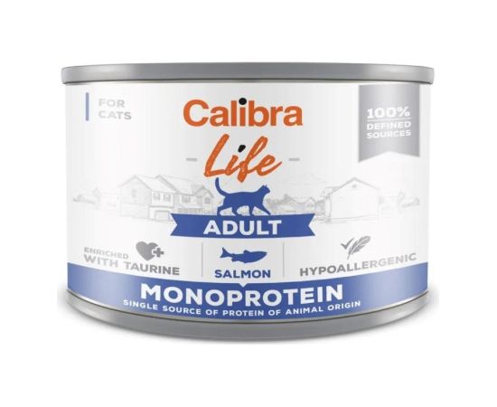 CALIBRA Cat Life Adult Salmon - wet cat food - 200g Kaķu konservi