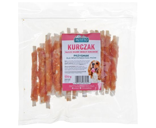 PETITTO Chicken wrapped chopsticks - dog treat - 500 g Suņu barība