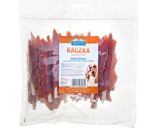 PETITTO Duck breast kebab - dog treat - 500 g Suņu barība
