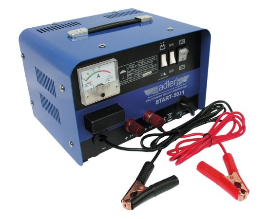 Automašīnas akumulatora lādētājs/Automašīnas palaišanas ierīces Adler START-50/1; 12-24 V Testeri un mērierīces