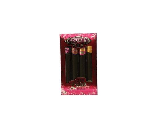 Cuba Latino for Women Gift Set Cuba Cactus EDT 35 ml, Cuba Carnaval EDT 35 ml, Cuba Copacabana EDT 35 ml, Cuba Maya EDT 35 ml 140ml Dāvanu komplekti