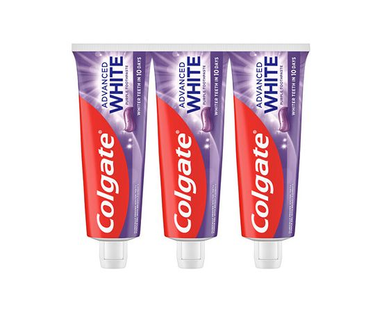 Colgate Advanced White Purple Trio Toothpaste - Zubní pasta 75ml Zobu pastas un mutes dobuma skalojamie līdzekļi
