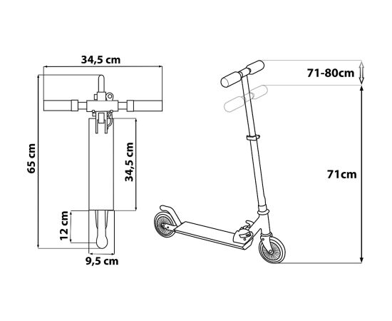 SNT Scooter foldable Seven Spiderman Skrejriteņi bērniem