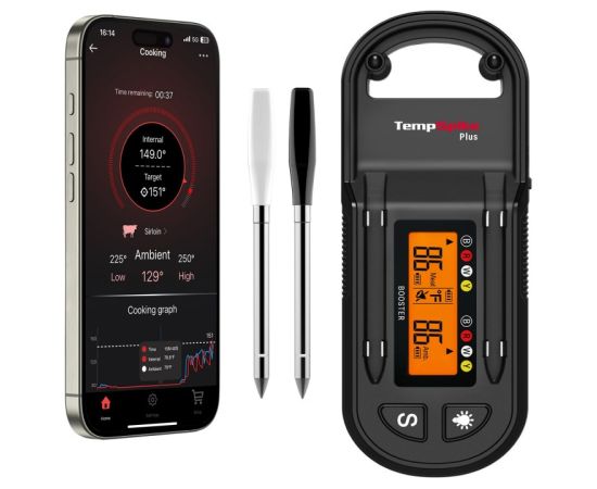 Belaidis Bluetooth mėsos termometras ThermoPro TP972W su 2 zondais Grilu piederumi
