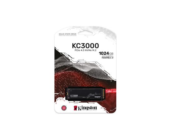 Kingston Technology KC3000 M.2 1024 GB PCI Express 4.0 3D TLC NVMe SSD Cietie Diski (Solid state drive)