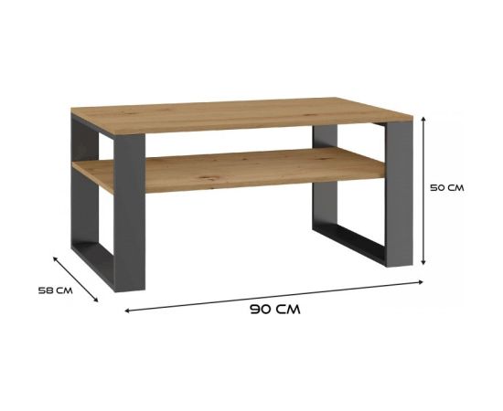 Top E Shop MODERN 1P ARTISAN COFFEE TABLE WITH ANTHRACITE LEG Jaunumi -Dārzam