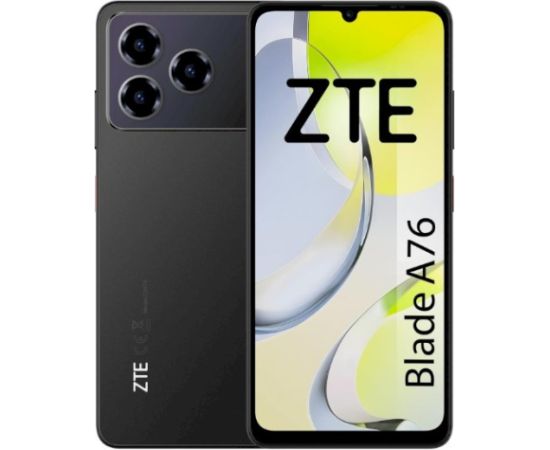 ZTE Blade A76 4G Viedtālrunis 4GB / 128GB Carbon Black Mobilie telefoni