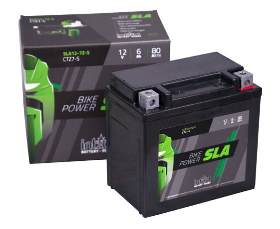 113 x 70 x 105 - + Intact Bike Power SLA 12V 6Ah(c20) 80A(EN) CTZ7-S  EAN4250227554442 Akumulatori