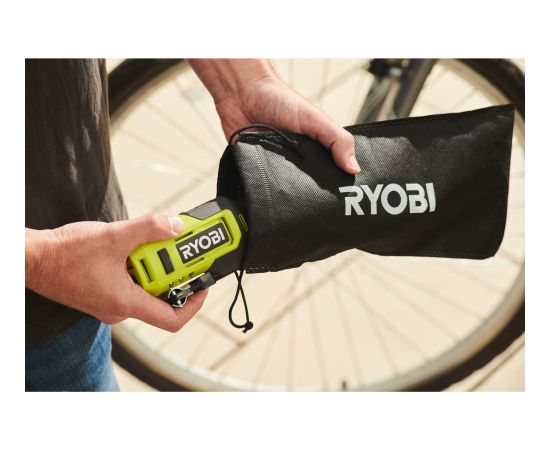 Ryobi battery-powered mini compressor RI4-0, 4 volts, USB (green/gray, without battery and charging cable) Новинки Для дома и сада 