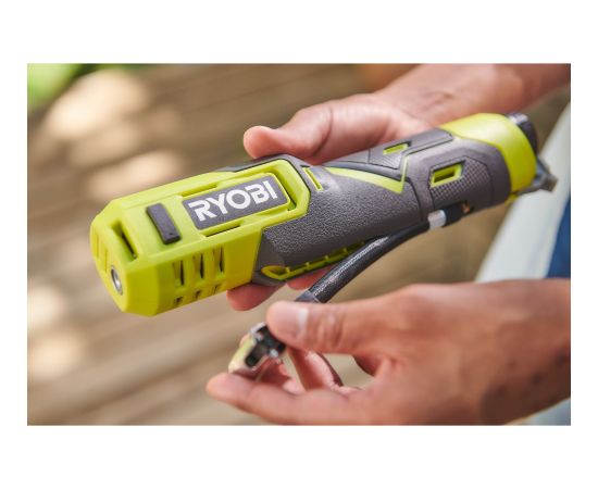 Ryobi battery-powered mini compressor RI4-0, 4 volts, USB (green/gray, without battery and charging cable) Новинки Для дома и сада 