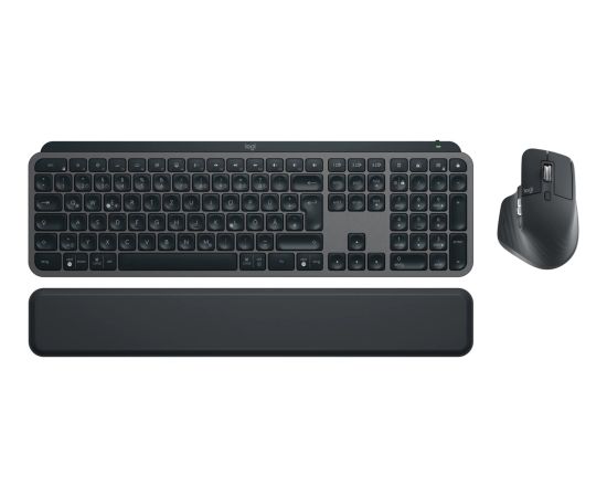 Logitech MX Keys S Combo (graphite, DE layout, scissor mechanism, Logi Bolt, Bluetooth, compatible with PC/Mac/iPad/Android) Klaviatūras