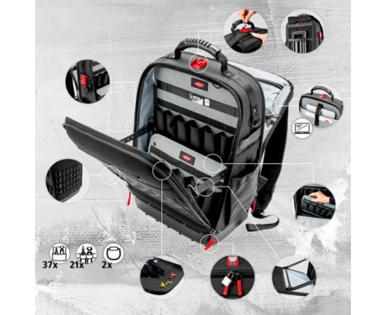 Knipex tool backpack Modular X18 (black, empty) Jaunumi -Dārzam