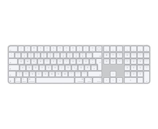 Magic Keyboard with Touch ID and numeric keypad (silver/white, DE layout, for Mac models with Apple chip) Klaviatūras