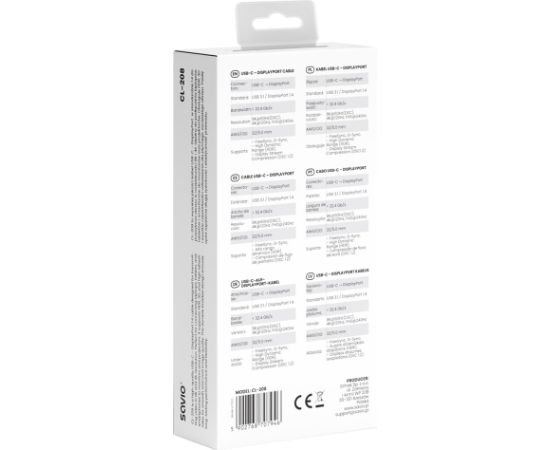 Savio CL-208 USB cable USB 3.2 Gen 1 (3.1 Gen 1) 2 m USB C Black, Grey Дата USB-кабели