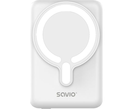 Savio BA-13 power bank 10000 mAh Wireless charging White Power-банки