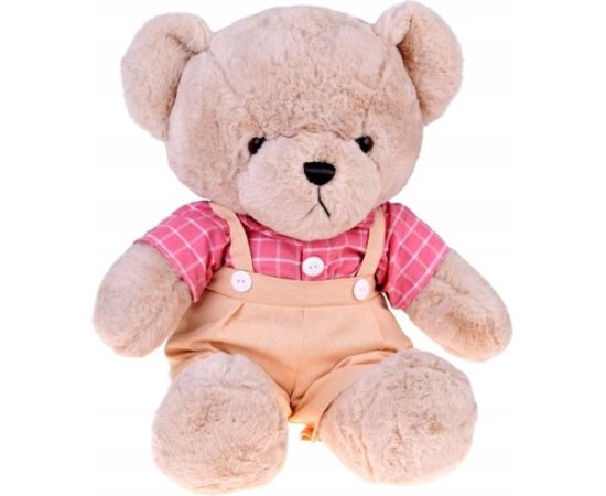 Jokomisiada Pluszowy MIŚ - beżowy Filip 58cm w różowej VINTAGE koszuli ZA5923 A Мягкие игрушки