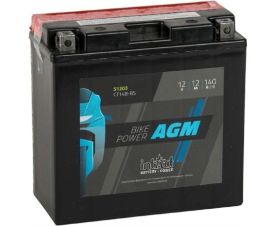 12Ah 140A IntAct AGM 51203 moto akumulators 150x70x145mm Akumulatori