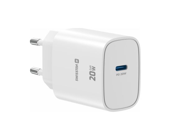 Swissten Edge Сетевое зарядное устройство USB-C GaN 20W White Зарядные устройства