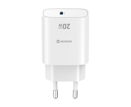 Swissten Edge Сетевое зарядное устройство USB-C GaN 20W White Зарядные устройства