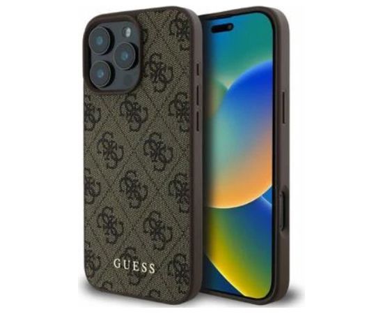 Guess GUHCP16LG4GFBR Aizmugurējais Apvalks Priekš Apple iPhone 16 Pro Neoriģinālie Maciņi