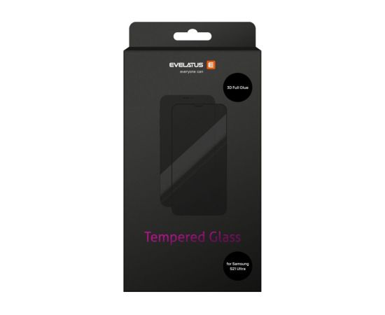 Evelatus Samsung  Galaxy S21 Ultra 2.5D Full Cover Japan Glue Glass Anti-Static Ekrānu aizsardzība