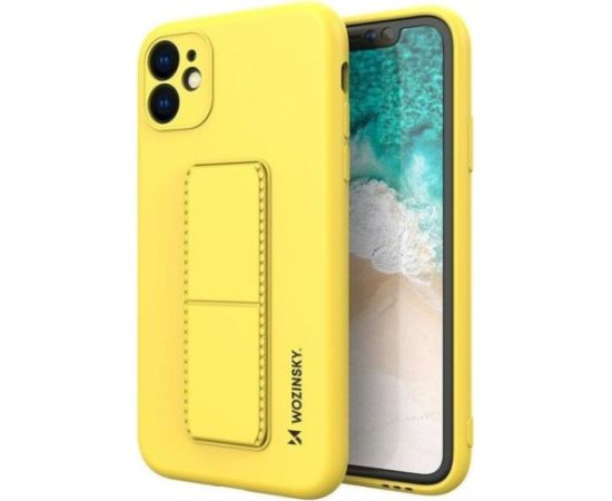 Wozinsky Apple  Kickstand Case flexible silicone iPhone 11 Yellow Neoriģinālie Maciņi