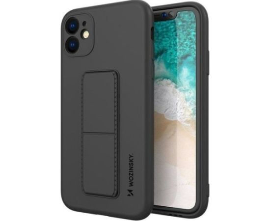 Wozinsky Apple  Kickstand Case flexible silicone iPhone 11 Black Neoriģinālie Maciņi