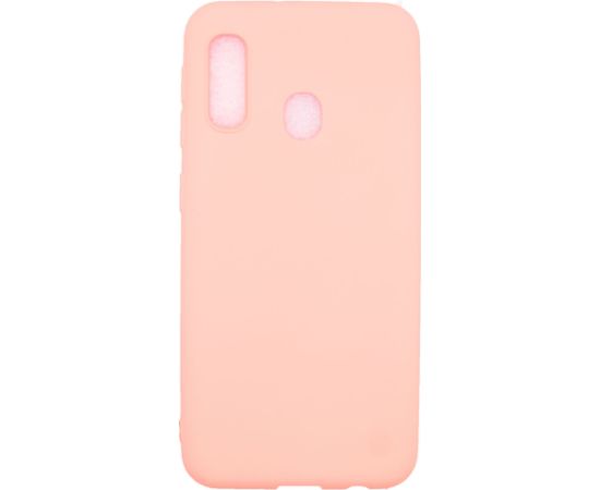 Evelatus Samsung  A20e Soft Touch Silicone Case with Strap Pink Neoriģinālie Maciņi