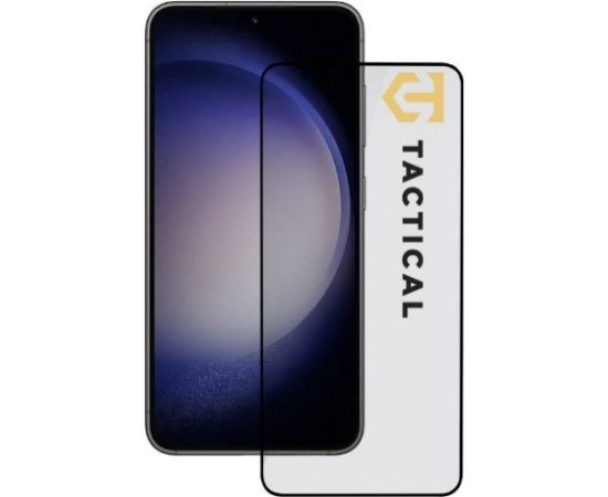 Tactical Samsung  Galaxy S23 Glass 2.5D Full Glue Black Ekrānu aizsardzība