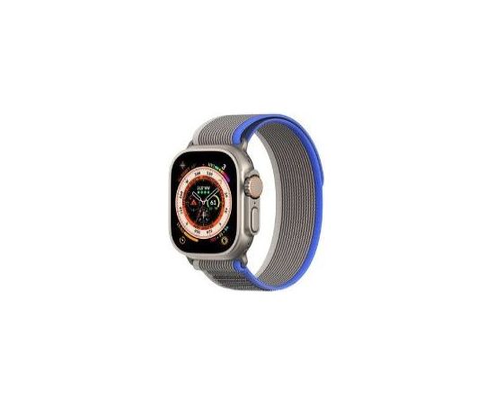 Dux Ducis   Sport Velcro Strap for Apple Watch Ultra / 9 / 8 / 7 / 6 / SE / 5 / 4 / 3 / 2 / 1 (42, 44, 45, 49 mm) Blue Smart pūlksteņu aksesuāri