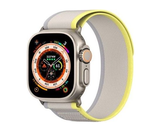 Dux Ducis   Sport Velcro Strap for Apple Watch 9 / 8 / 7 / 6 / SE / 5 / 4 / 3 / 2 / 1 (38, 40, 41 mm) Yellow Smart pūlksteņu aksesuāri