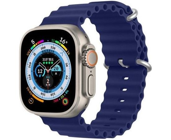 Dux Ducis   Strap Watch Strap 8 / 7 / 6 / 5 / 4 / 3 / 2 / SE (41 / 40 / 38mm) Silicone Band Bracelet Navy Blue Smart pūlksteņu aksesuāri