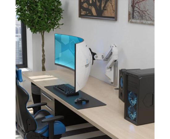 Ergotron HX monitor arm with VHD joint (white, for 1000 R curved monitors) Крепления для телевизоров