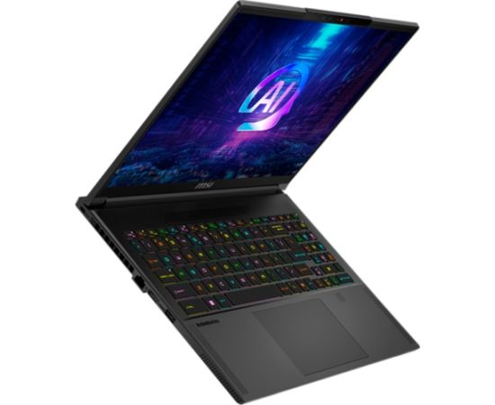 MSI Stealth A16 AI+ A3XWIG-043 (black, AMD Ryzen AI 9 HX 370, NVIDIA GeForce RTX 5080, 32 GB LPDDR5X, 2 TB (2 TB SSD), Windows 11 Home) - German - DE Layout Portatīvie datori
