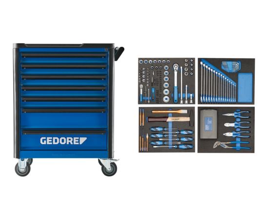 Gedore tool trolley workster highline (blue/black, incl. 147 tools) Jaunumi -Dārzam