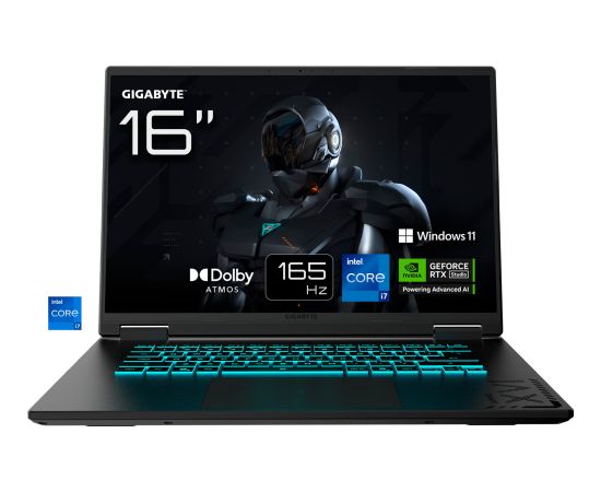 GigaByte GAMING A16 CWHI3DEC94SH (gray, Intel Core? i7-13620H, NVIDIA GeForce RTX 5070, 16 GB DDR5, 1 TB (1 TB SSD), Windows 11 Home) - German - DE Layout Portatīvie datori
