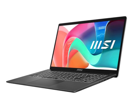 MSI Modern 15 F13MG-802 (gray, Intel Core? i5-1334U, Intel Iris Xe Graphics, 16 GB DDR4, 512 GB (512 GB SSD), Windows 11 Home) - German - DE Layout Portatīvie datori