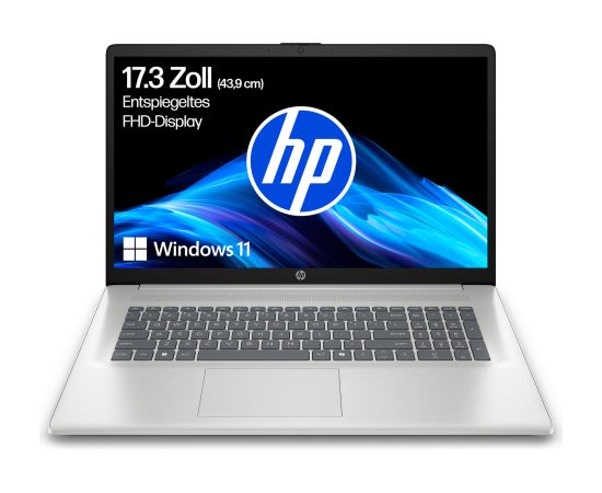 HP 17-cn4272ng (silver, Intel Core? 7 150U, Intel Graphics, 16 GB DDR4, 512 GB (512 GB SSD), without operating system) - German - DE Layout Portatīvie datori
