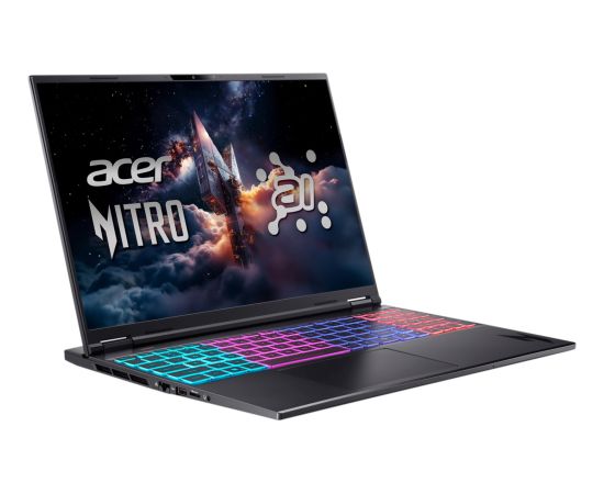 Acer Nitro 16S AI (AN16S-61-R4NP) (black, AMD Ryzen AI 9 365, NVIDIA GeForce RTX 5060, 32 GB DDR5, 1 TB (1 TB SSD), Windows 11 Home) - German - DE Layout Portatīvie datori