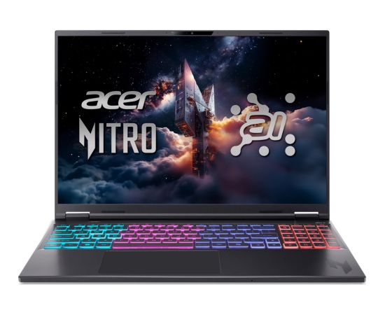 Acer Nitro 16S AI (AN16S-61-R4NP) (black, AMD Ryzen AI 9 365, NVIDIA GeForce RTX 5060, 32 GB DDR5, 1 TB (1 TB SSD), Windows 11 Home) - German - DE Layout Portatīvie datori