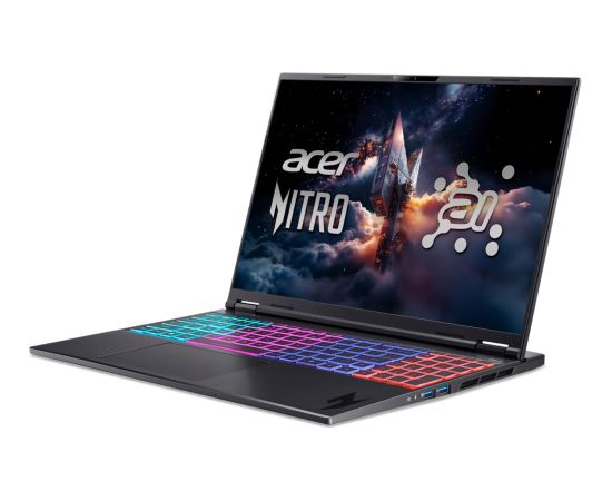 Acer Nitro 16S AI (AN16S-61-R4NP) (black, AMD Ryzen AI 9 365, NVIDIA GeForce RTX 5060, 32 GB DDR5, 1 TB (1 TB SSD), Windows 11 Home) - German - DE Layout Portatīvie datori