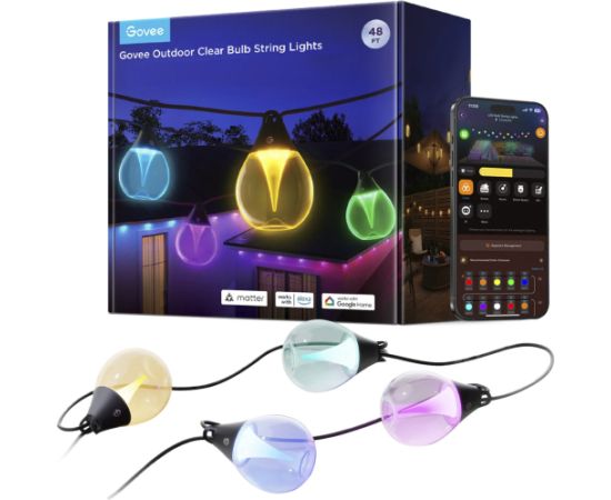 Govee outdoor fairy lights with transparent lamps Jaunumi - Audio-Video