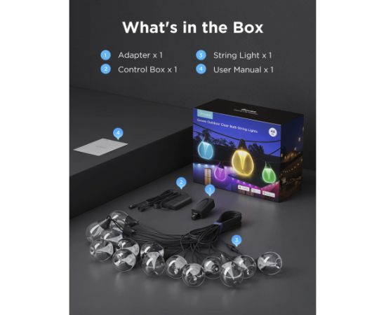 Govee outdoor fairy lights with transparent lamps Jaunumi - Audio-Video