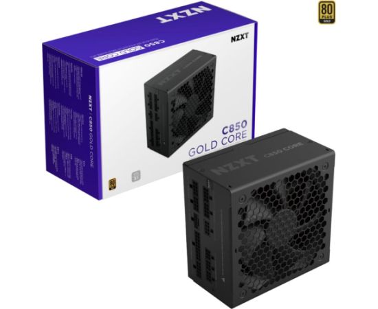 NZXT C850 GOLD CORE, PC power supply black, 1x 12-pin High Power GPU, 3x PCIe, cable management, 850 Watt Datoru barošanas bloki
