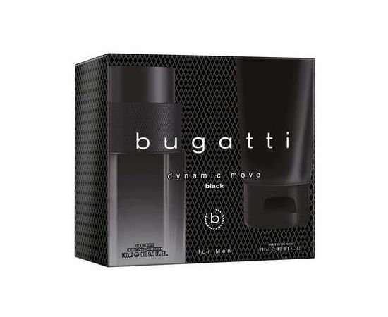 Bugatti Dynamic Move Black Dárková sada EDT 100 ml a sprchový gel 200 ml 100ml Dāvanu komplekti