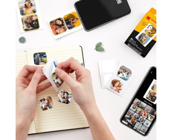 Kodak ZINK 2x3'' 50x76 mm 30 Sheets Pre-Cut Sticker Photo Paper Papīrs printeriem